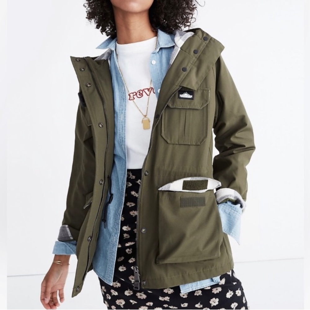 Penfield field jacket with hood and waist cinch